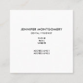 Fijne tandheelkundige verzorging met tandenborstel vierkante visitekaartje (Achterkant)