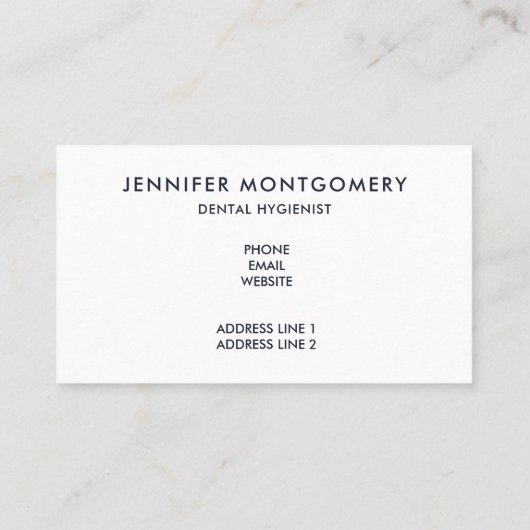 Fijne tandheelkundige verzorging met tandenborstel visitekaartje (Achterkant)