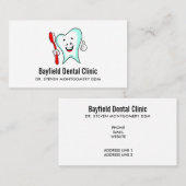 Fijne tandheelkundige verzorging met tandenborstel visitekaartje (Voorkant / Achterkant)