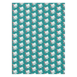 Fijne tandheelkundige verzorging met tandwielborst tafelkleed