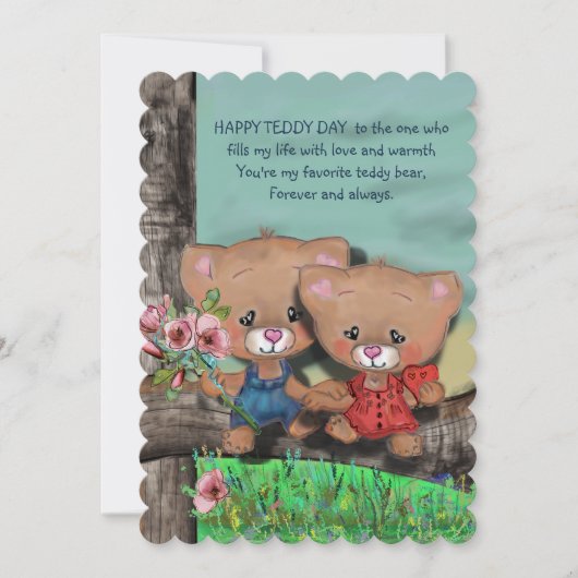 Fijne Teddydag Feestdagenkaart (Voorkant)