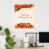 Fijne Thanksgiving 2024 Poster (Thuiskantoor)