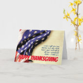 FIJNE THANKSGIVING | Amerikaanse vlag | Schrift Kaart (Gele Bloem)