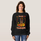 Fijne Thanksgiving Burmese Kat Ik Ben Dankbaar Voo Trui (Voorkant volledig)