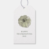 Fijne Thanksgiving Dag | Groene pompoen Cadeaulabel (Voorkant)