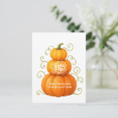 Fijne Thanksgiving Dankbare Pompoenen Briefkaart (Staand voorkant)