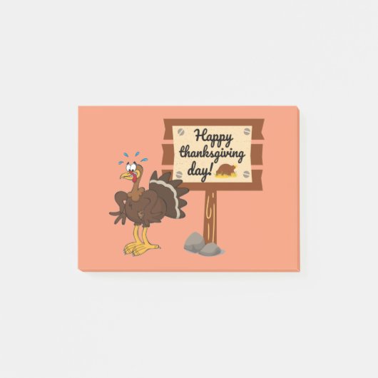 Fijne Thanksgiving Day Grappig Post-it® Notes (Voorkant)