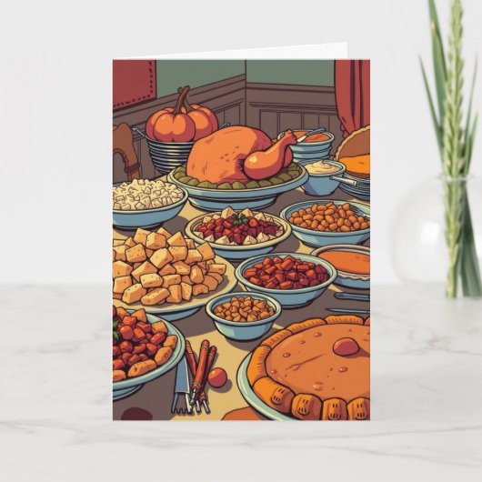 Fijne Thanksgiving en herfstzegeningen Kaart (Voorkant)