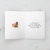 Fijne Thanksgiving en herfstzegeningen Kaart (Binnen)