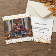 Fijne Thanksgiving| familie thanksgiving fotokaart