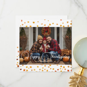 Fijne Thanksgiving familie thanksgiving fotokaart Bedankkaart