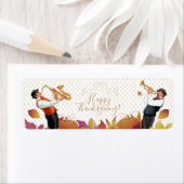 Fijne Thanksgiving! Friendsgiving Jazz Muziek Retr Etiket (Insitu)