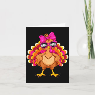 Fijne thanksgiving gobble turkey dag peuters kaart