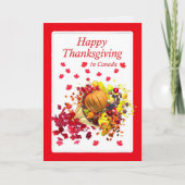 Fijne Thanksgiving in Canada Cornucopia Feestdagen Kaart (Voorkant)