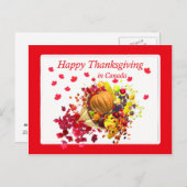 Fijne Thanksgiving in Canada Cornucopia Feestdagenkaart (Voorkant / Achterkant)