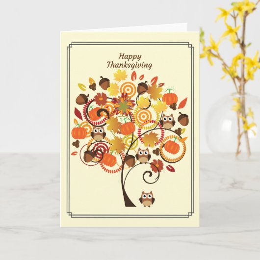 Fijne Thanksgiving kaart (Gele Bloem)