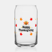 Fijne Thanksgiving Kan Glas Herfst Drinkware (Achterkant)