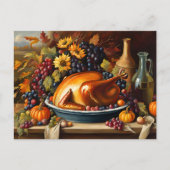 Fijne Thanksgiving, kleurrijke viering, Briefkaart (Voorkant)
