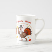 Fijne Thanksgiving met dankzeggingen Porselein Kop (Rechts)