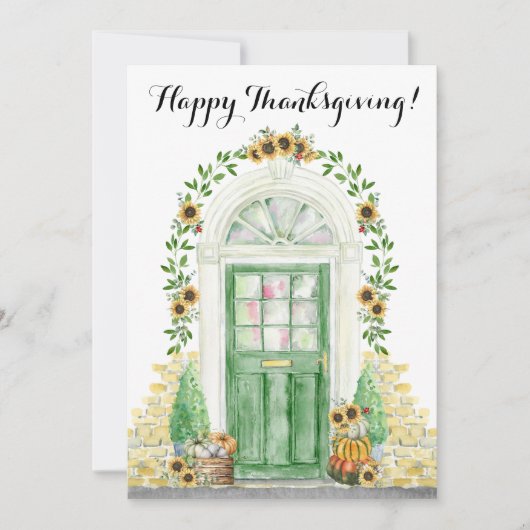 Fijne Thanksgiving Nieuw Huis Aankondiging (Voorkant)