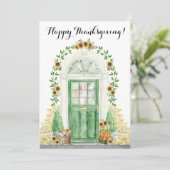 Fijne Thanksgiving Nieuw Huis Aankondiging (Staand voorkant)