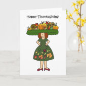 Fijne Thanksgiving Pet en jurk Kaart (Gele Bloem)