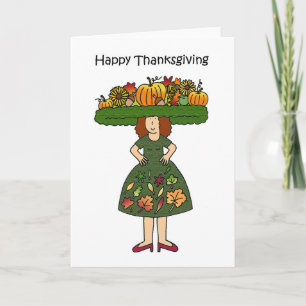 Fijne Thanksgiving Pet en jurk Kaart