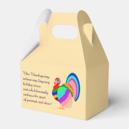 Fijne Thanksgiving. Poolse design bloemen. Bedankdoosjes