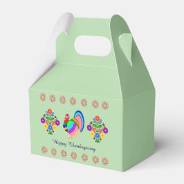 Fijne Thanksgiving. Poolse design bloemen. Bedankdoosjes