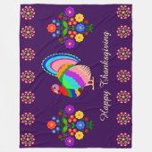 Fijne Thanksgiving. Poolse design bloemen. Fleece Deken (Voorkant)