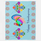 Fijne Thanksgiving. Poolse design bloemen. Fleece Deken (Voorkant)