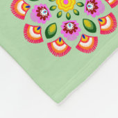 Fijne Thanksgiving. Poolse design bloemen. Fleece Deken (Hoek)