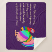 Fijne Thanksgiving. Poolse design bloemen. Sherpa Deken (Voorkant)