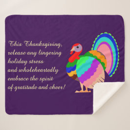 Fijne Thanksgiving. Poolse design bloemen. Sherpa Deken