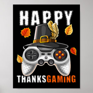 Fijne Thanksgiving Videogame Controller Pelgrim C Poster
