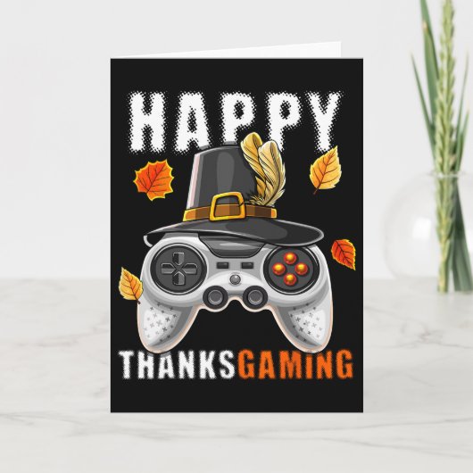 Fijne Thanksgiving Videospel Controller Pelgrim C Kaart (Voorkant)