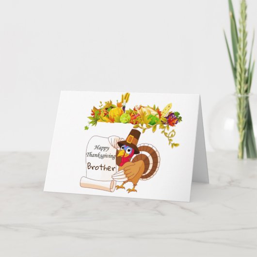 FIJNE THANKSGIVING VOOR MIJN BROER*** FEESTDAGEN KAART (Voorkant)