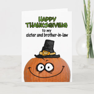 Fijne Thanksgiving voor mijn zus en schoonbroer Feestdagen Kaart