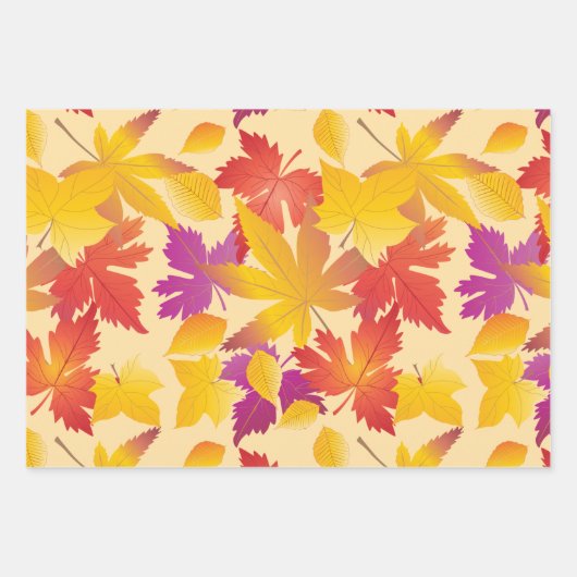 Fijne Thanksgiving! Vriendschappen geven Fall blad Inpakpapier Vel (Voorkant 3)