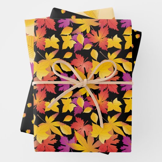 Fijne Thanksgiving! Vriendschappen geven Fall blad Inpakpapier Vel (In situ)