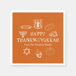 Fijne Thanksgivukkah Thanksgiving Chanoeka papier Servet