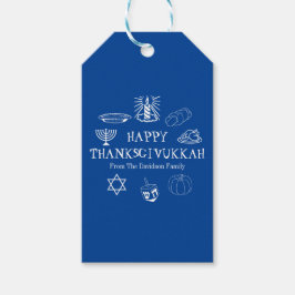 Fijne Thanksgivukkah Thanksgiving Hanukkah cadeaut Cadeaulabel
