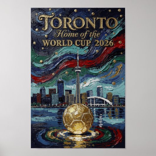 Fijne Toronto Voetbal Kunst 2026 Stadion  Poster (Voorkant)