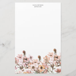 Fijne Tuin Bloemige Monogram Briefpapier