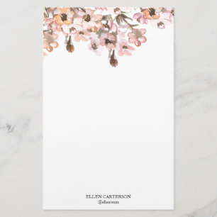 Fijne Tuin Bloemige Monogram Briefpapier