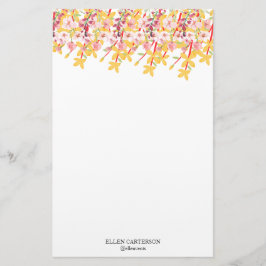 Fijne Tuin Bloemige Monogram Briefpapier