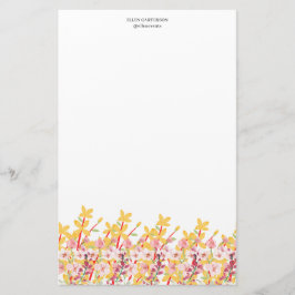 Fijne Tuin Bloemige Monogram Briefpapier