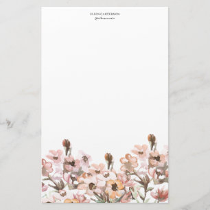Fijne Tuin Bloemige Monogram Briefpapier