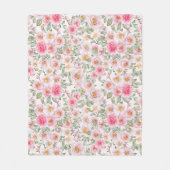 Fijne tuin rozen fleece deken (Voorkant)