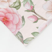 Fijne tuin rozen fleece deken (Hoek)